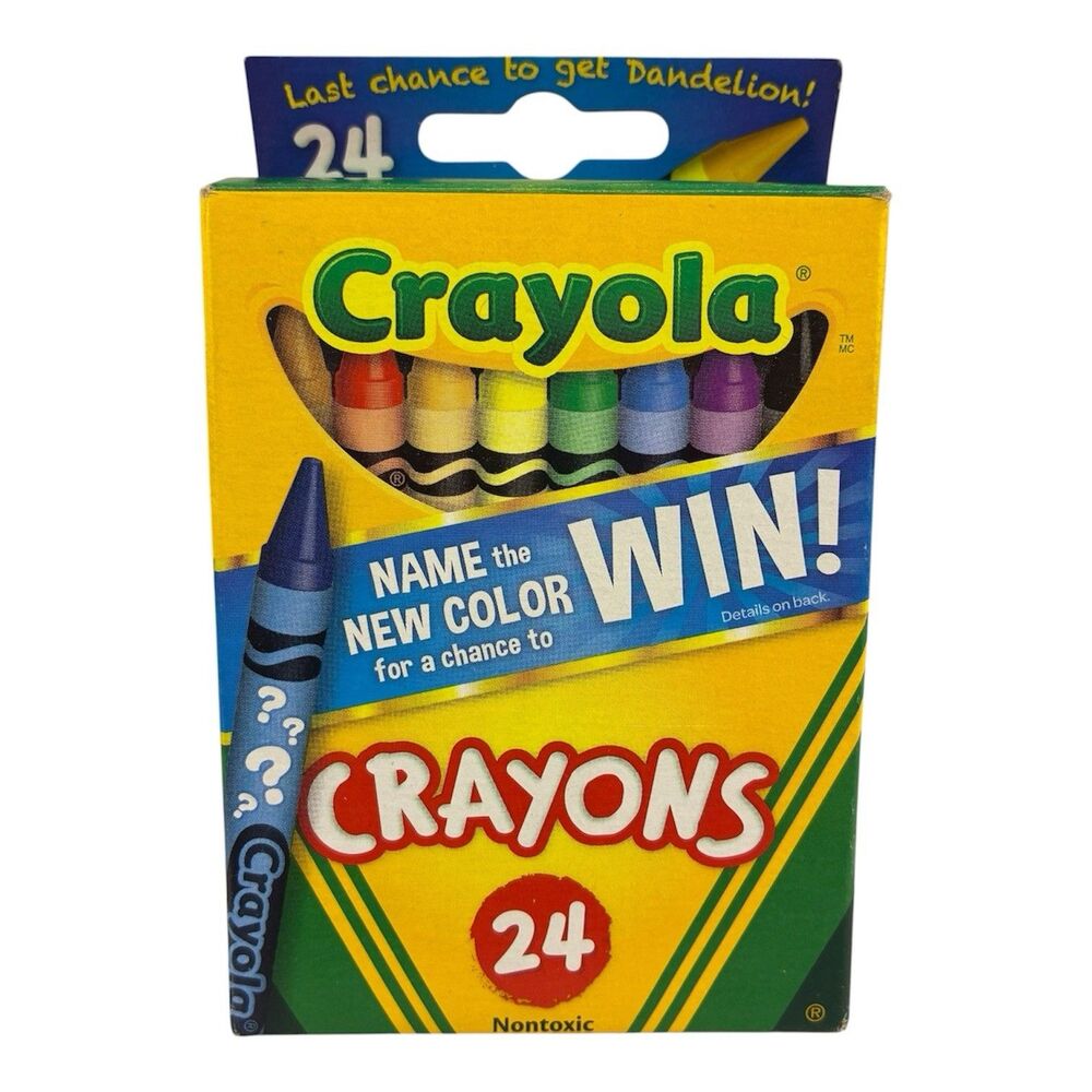 Crayola Crayons 2017 Box Retired Color Last Chance Dandelion Yellow 24 Pack
